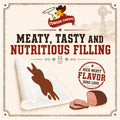 Cowdog Chews Rawhide Gourmet Meaty Rolls 7-8" (10 Count) – Premium Dog Treats with Savory Beef Filling, Long-Lasting Chew for Aggressive Chewers,