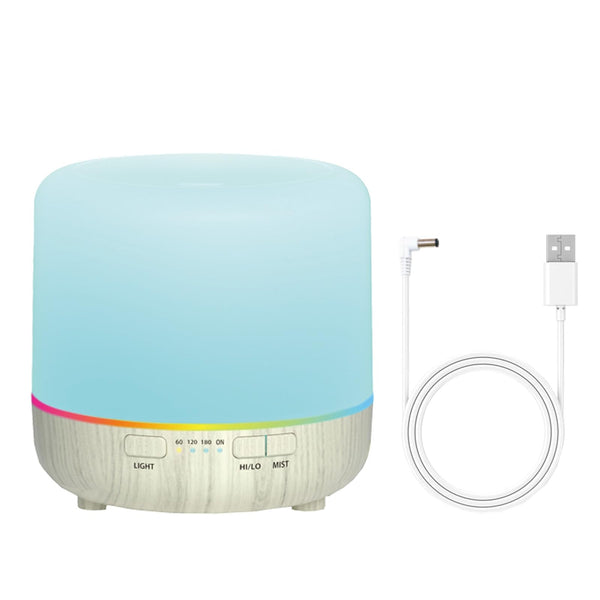 HOMILLY Essential Oil Diffuser, 120Ml USB Cable Colorful Quiet Aromatherapy Diffuser with 7 Colors Lights, Adjustable Mist Mode, Waterless Auto