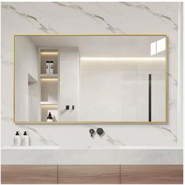 Metallic Gold Mirror Border Trim Peel and Stick PVC Wall Molding Trim Tape Self Adhesive Shiny Gold Decorative Trim for TV, Wall, Mirror, Door,