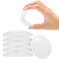 Silicone Door Stoppers for Wall, 6PCS Self-Adhesive Door Bumpers for Walls, Door Pads to Prevent Slamming - Clear & Round