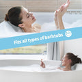 Upgraded Bath Pillows for Tub, Slip Resistant Waterproof Bath Pillows for Tub Neck and Back Support with 2 Strong Suction Cups, Relaxing Spa