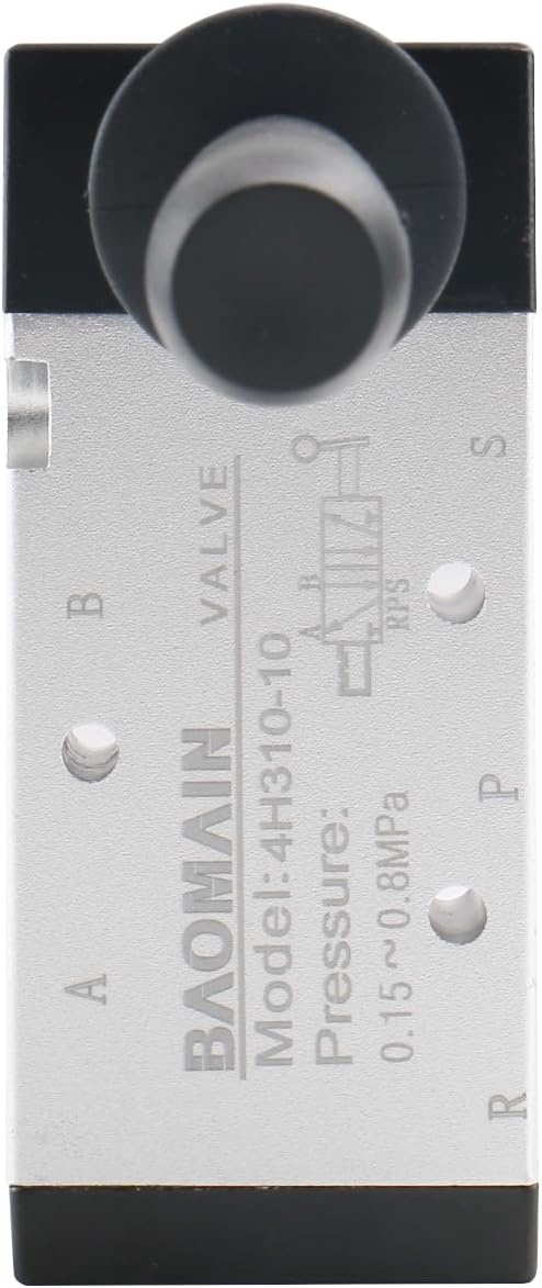 Baomain Manual Hand Lever Control Valve 4H310-10 G3/8" Air Inlet 5 Way 2 Position Pneumatic Solenoid Valve