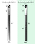 EIGSHOW Eyeshadow Smudge Brush & Eyeliner Brush, High-End Precision Eye Makeup Tools for Blending Cat Eye, Winged Liner (E865&E806) Black+E806