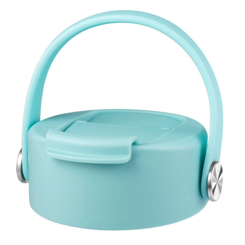 FLORAPELL Lid Compatible with Hydro Flask 12 16 18 20 32 40 OZ Wide Mouth, Flip Lid Replacement Lids with Flex Strap Handle, Leak-Proof Flask Cap