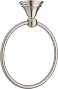 Amazon Basics Round Modern Towel Ring, 6.3-inch Diameter, Satin Nickel Satin Nickel Modern