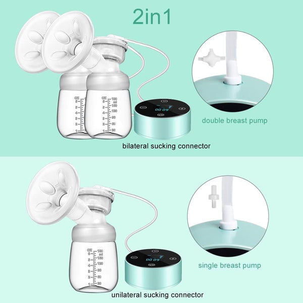 Electric Breast Pump, Breast Pump Electric Breastfeeding Pump 3 Modes 10 Levels Dual Rechargeable Nursing Double Breast Milk Pump Massage with