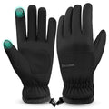ihuan Winter Waterproof Ski Gloves Men Women, Snow Warm Cycling Cold Weather, Driving Biking Running Black Medium