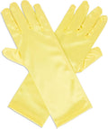 Juvale 4 Pairs of Satin Princess-Style Gloves For Little Girls Dress Up Costumes, Tea Party, Birthday, Wedding, Pageant (4 Colors), For Ages 3+