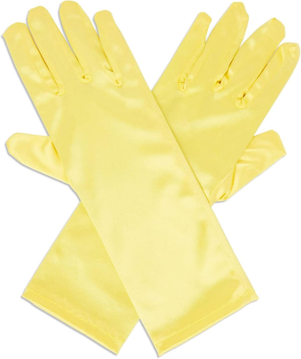 Juvale 4 Pairs of Satin Princess-Style Gloves For Little Girls Dress Up Costumes, Tea Party, Birthday, Wedding, Pageant (4 Colors), For Ages 3+