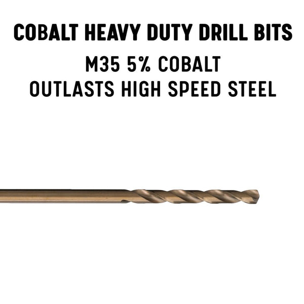 Drill America - GLBCOX123/16 3/16" x 12" Cobalt Aircraft Extension Drill Bit, GLBCO Series 1/4 in 12" Length