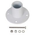 HECASA Deck Anchor Flange Cast Above Ground Pool Ladders Handrails or Slide | 1 7/8" Inch Diameter of 1.9" Aluminum White (1Pc)