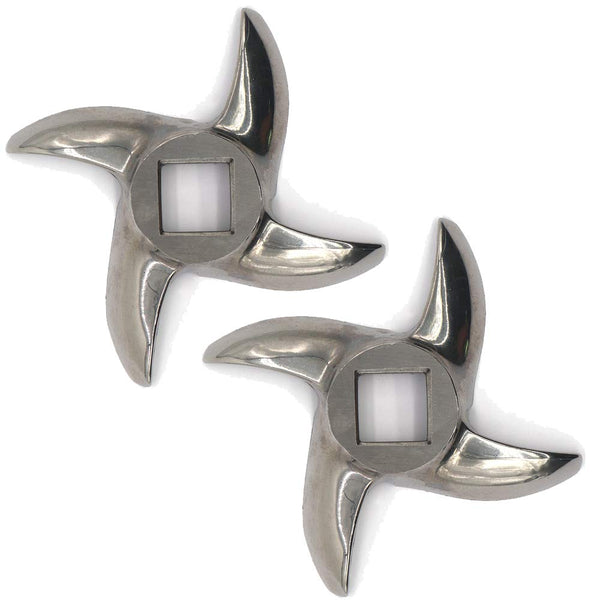2 Pcs 2 Meat Grinder Blade Stainless Steel Knife Cutter Replacement for Grinders, Please check the size and shape
