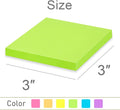 (24 Pack) Sticky Notes 3x3 in Post Bright Stickies Colorful Super Sticking Power Memo Pads, Strong Adhesive, 74 Sheets/pad