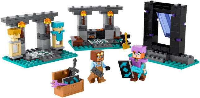 LEGO Minecraft the Armory Building Set, Includes Popular Minecraft Figures Alex 
