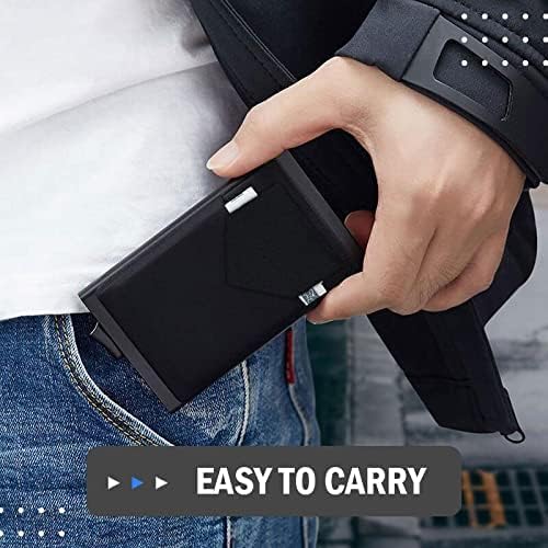 YESIIW Ultra-Slim Wallet for Men - Pop up Card Holder Mens Wallet with RFID Protection Minimalist Metal Wallets Billeteras De Hombres Gifts for
