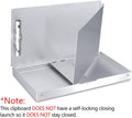 Small Aluminum Clipboard with Storage (Memo Size), 6 x 10.2 Inches, Recycled Metal Snapak Form Holder Binder with Inside Serrated Clip Posse Box,