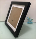 5x5 Wooden Picture Frames with 4x4 Opening Mat. Black Square Solid Wood | Includes 4x4 Mat.Black Finish.Fit 4x4 and 5x5 Pictures.Tabletop & Wall