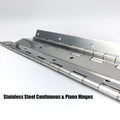 EPHECH 18" Piano Hinge, 4PCS Stainless Steel Continuous Piano Hinge-Silver | Heavy Duty Smooth Polished Piano Hinges, 0.04" Thickness 1.2" Open