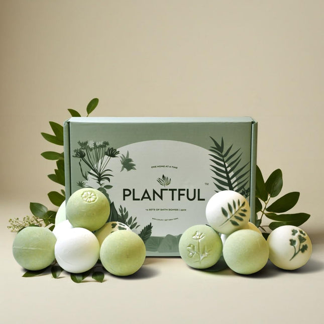 Plantful™ Organic Handmade Bath Bombs for Women, 12 Gift Sets, Large, Shea Butte