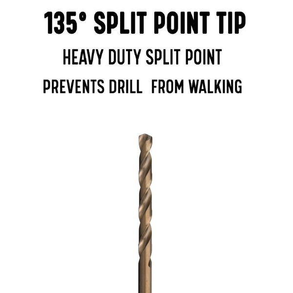 Drill America - GLBCOX123/16 3/16" x 12" Cobalt Aircraft Extension Drill Bit, GLBCO Series 1/4 in 12" Length