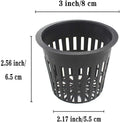 Panxxsen 50 Pack 3 Inch Net Pots Cups for Hydroponics, Slotted Mesh Net Cups for Aquaponics Orchids Vegetables, Heavy Duty Plastic Planting