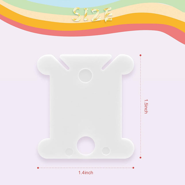 Embroidery Floss Bobbins, 128 Pcs Embroidery Floss Organizer, Plastic Embroidery Thread Cards for Cross Stitch Thread Ho