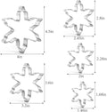Christmas Cookie Cutters Set of 5 Pieces, Snowflake Shaped Cookie Cutters Set for Christmas and Winter Holiday, Stainless Steel Winter Snowflake