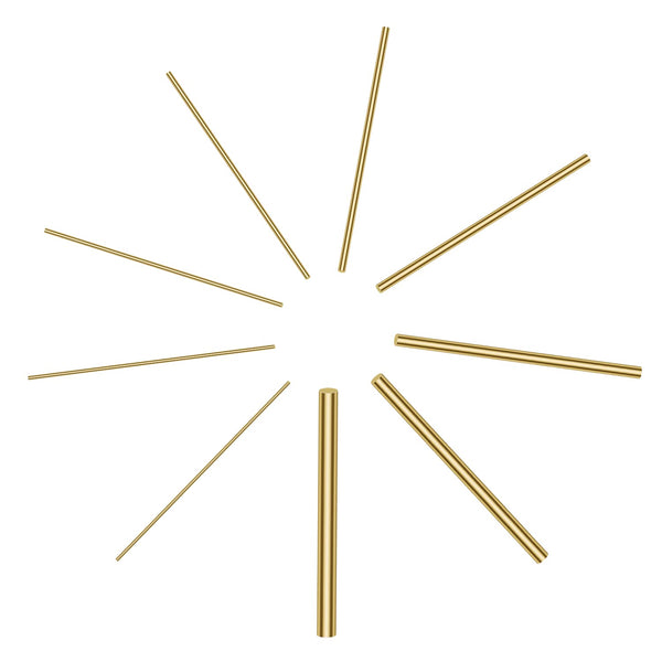 48 Pieces Brass round Rods Kit, 1Mm-8Mm in Diameter, 100Mm in Length, Sutemribor Brass Solid round Rod Lathe Bar Stock for DIY Craft Making, Knife