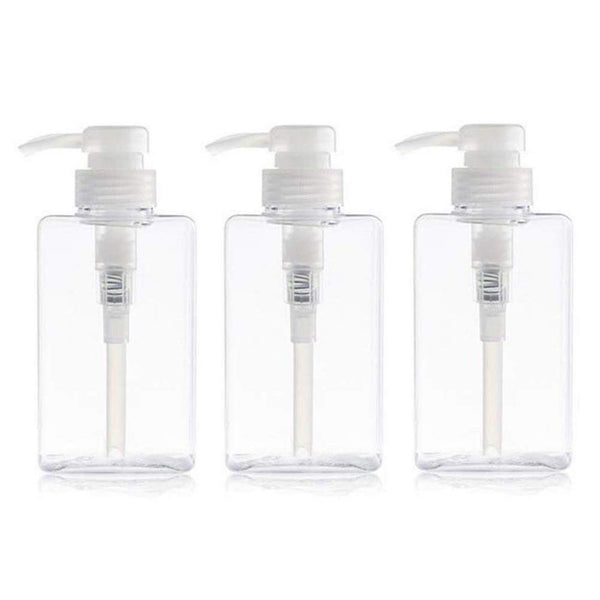 100ml / 3.3oz Refillable Empty Plastic Pump Bottles Jars Set for Makeup Cosmetic Bath Shower Shampoo Hair-Conditioner Toiletries Liquid Containers