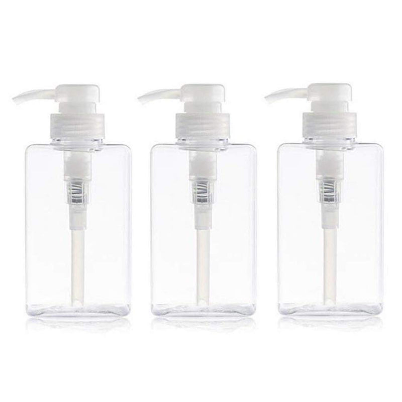 100ml / 3.3oz Refillable Empty Plastic Pump Bottles Jars Set for Makeup Cosmetic Bath Shower Shampoo Hair-Conditioner Toiletries Liquid Containers