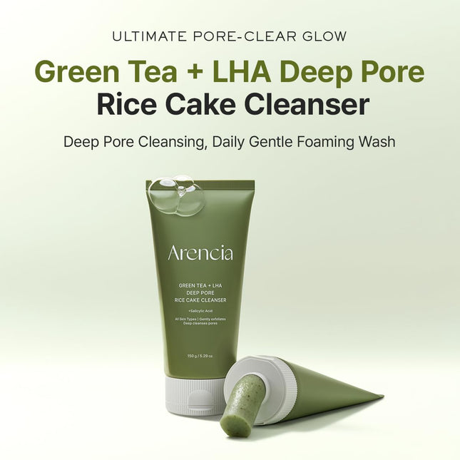Salicylic Acid, Green Tea + LHA Deep Pore Rice Cake Cleanser, 5.07 Fl Oz