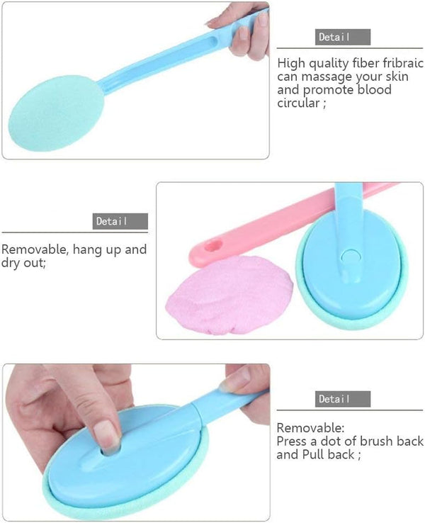 Eyxformula Easy Lotion Applicator for Back – Long Handle Cream Applicators Wand with 2 Pads, Tool to Apply Sunscreen, Self Tanner on Back, Body &