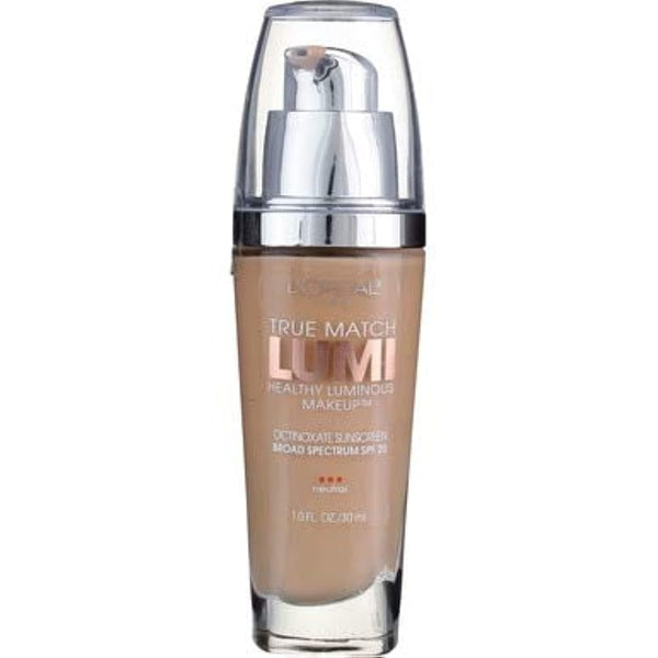 L'Oreal Paris True Match Lumi Healthy Luminous Makeup, N1-2 Soft Ivory Classic Ivory , 1 Fl; Oz.