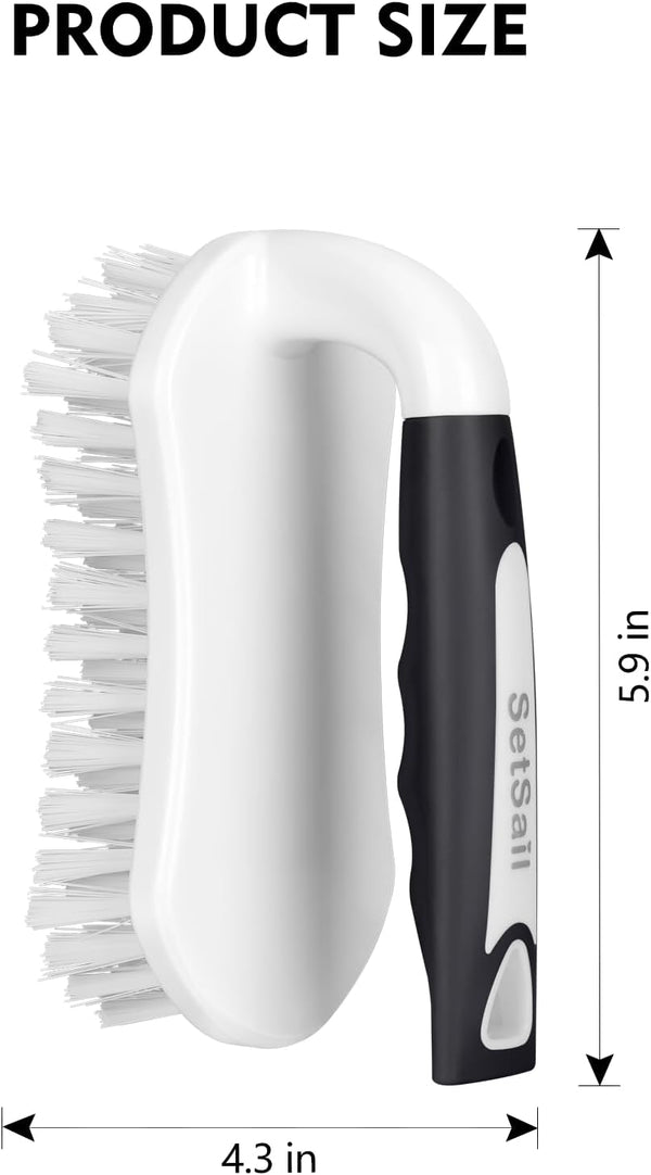 Setsail Scrub Brush, Heavy-Duty Scrub Brushes for Cleaning with Stiff Bristles Cleaning Brush for Shower, Bathroom, Carpet, Kitchen and Bathtub