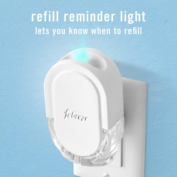 Febreze Plug-In Air Freshener, Odor-Fighting Scented Oil Refill, Air Fresheners for Home and Bathroom and Kitchen, Long Lasting for Strong Odors,