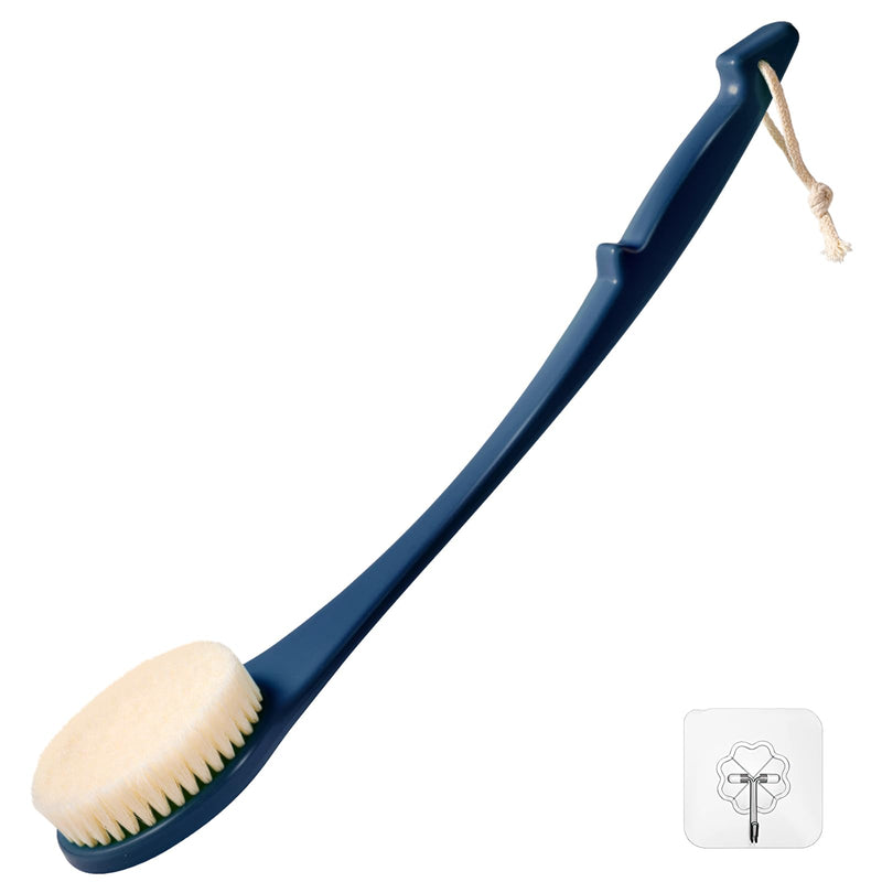 Back Scrubber for Shower, 17-Inch Shower Brush for Men and Women, Long Handle Exfoliating Body Brush, Medium Bristle Stiffness for Dry or Wet