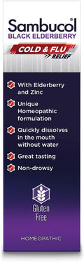 Sambucol Cold and Flu Relief Tablets - Quick-Dissolving - 30 Count 30 Count (Pack of 1)