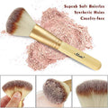 Matto Makeup Brushes 10-Piece Golden Makeup Brush Set with Foundation Powder Mineral Eye Face Make up Brushes Holder