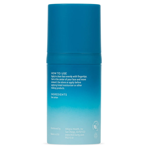 BioClarity Silicone-Free Moisturizing Primer, 100% Vegan, Non-Toxic, Doubles as Everyday Moisturizer, With Squalane, Vitamin E, Lentil &