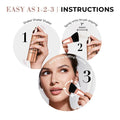 LUMINESS Silk Airbrush Spray Foundation & Buffing Brush Kit â€“ Full Coverage Foundation & Dual-Sided Buffing Brush - Buildable Coverage,
