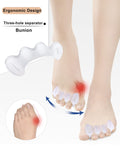 2Pairs Toe Separators Toe Spacers for Women Men to Correct Bunion, Relieve Feet Pain, Foot Alignment, Toe Straighteners for Hammertoes, Plantar