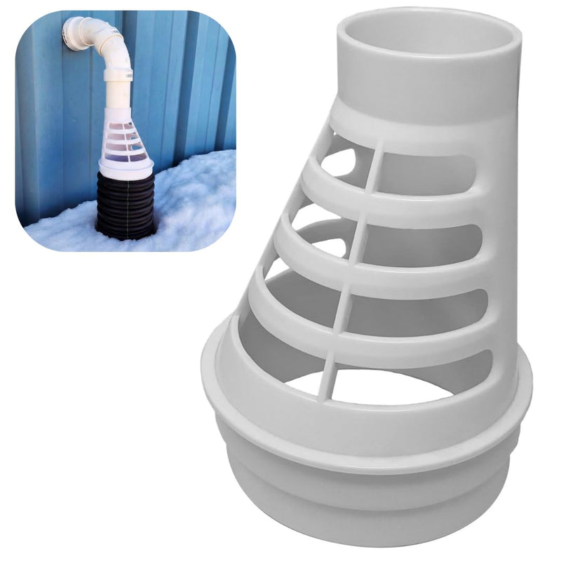PumpSpy Sump Pump Discharge Freeze Protection - Transition from 1.5" Pipe to 4" Discharge Line - Prevents Pipe Bursts, Pump Failure, and Basement