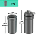 3 Packs Waterproof Aluminum Pill Fob Container, EFFIET Nitro Bottle Holder Nitroglycerin Pill Case Emergency Keychain Pill Holder for Medicine
