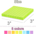 (16 Pack) Lined Sticky Notes 3x3 in Ruled Stickies Super Sticking Power Memo Pads Bright Colors, Post on Windows Doors,Recyclable,Easy to Write on