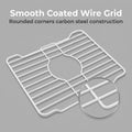 Better Houseware Small White Sink Protector for Kitchen Sink, Metal Grid Mat Fits Compact Single-Bowl Sinks, 12x10.25 in 12 X 10.25 X 1 White