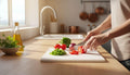 FARBERWARE Large Cutting Board, Dishwasher- Safe Plastic Chopping Board for Kitchen with Easy Grip Handle, 11in by 14in, White 11"L x 14"W Cutting