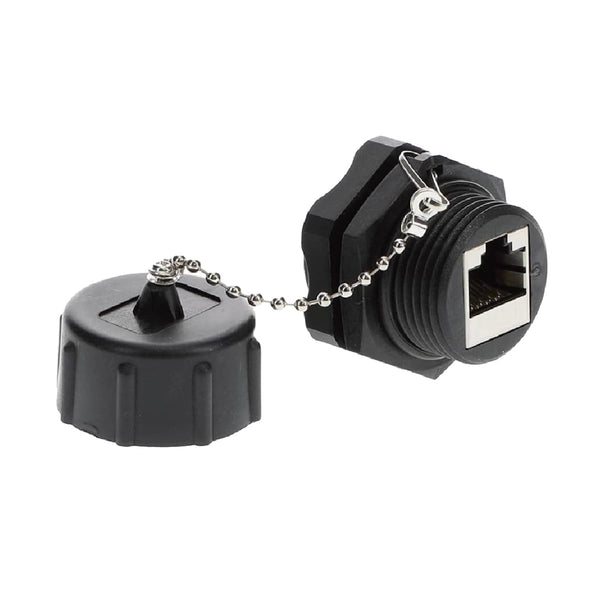 InstallerParts CAT6 RJ45 Shielded Industrial Panel Mount Bulkhead Ethernet Female to Female Feed Thru Coupler - Waterproof RJ45 Pass Through