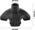 Walking Cane Tip | Self Standing, Quad Replacement for Walking Cane (3/4Inch) | Stable Four Point Anti-Slip Stand for Cane | 4 Prong Rubber Tip