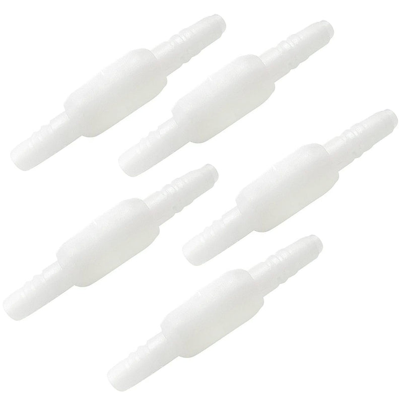 ResOne Oxygen Tubing Swivel Connector, 5‑Pack – 360° Rotating O2 Hose Coupler for Standard Oxygen Tubing, Leak‑Resistant Barbed Design,