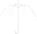Amazon Basics Clear Umbrella for Rain, Round Bubble Umbrella for Wedding, With Wide Coverage (35" Canopy Diameter), Auto Open, Strong Fiberglass